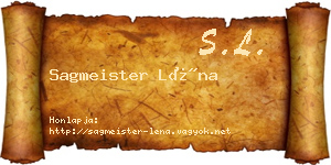 Sagmeister Léna névjegykártya
