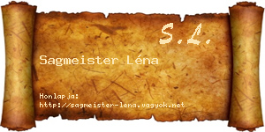 Sagmeister Léna névjegykártya