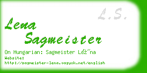 lena sagmeister business card